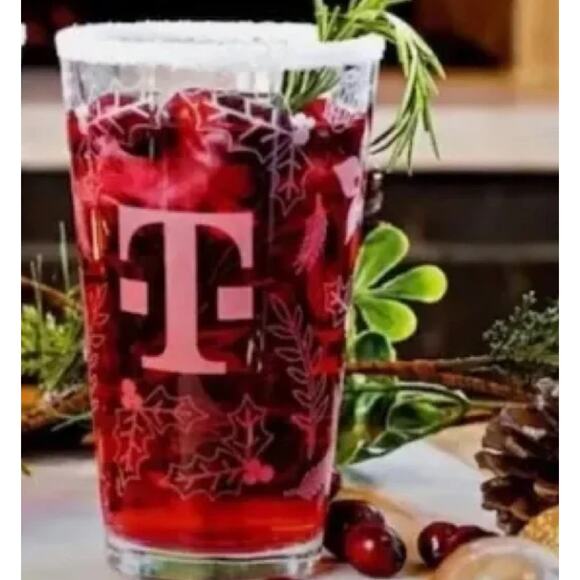 T-Mobile Tuesdays Frosted Etched Holiday Collectible Glass - 16 oz - New in Box - Picture 1 of 15
